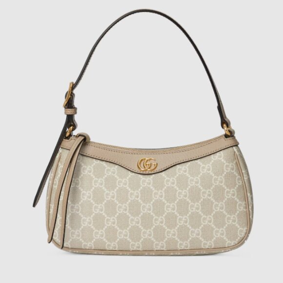 Gucci Handbags - Gucci Ophidia small shoulder bag beige and white